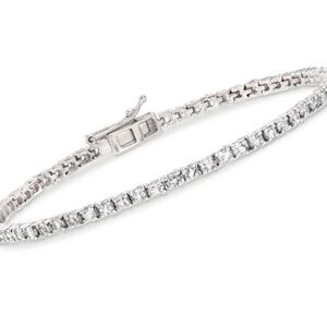 4.70 ct. Sterling Silver White Topaz Tennis Bracelet